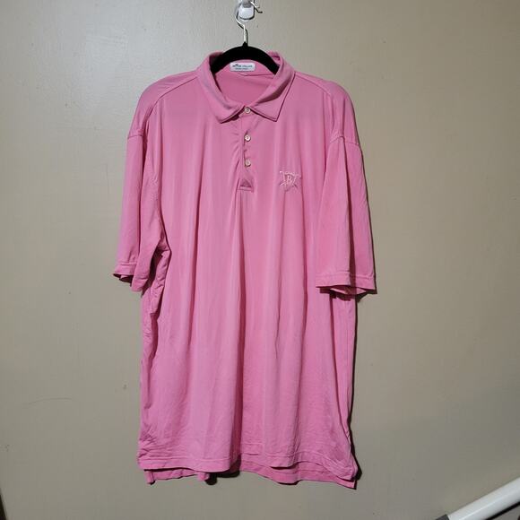 Pebble Beach Performance Pink Polo Shirt Men's SZ Large .. Logo See Picture - Picture 1 of 8